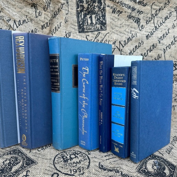 Blue Curated Designer Book Stack - Picture 3 of 10